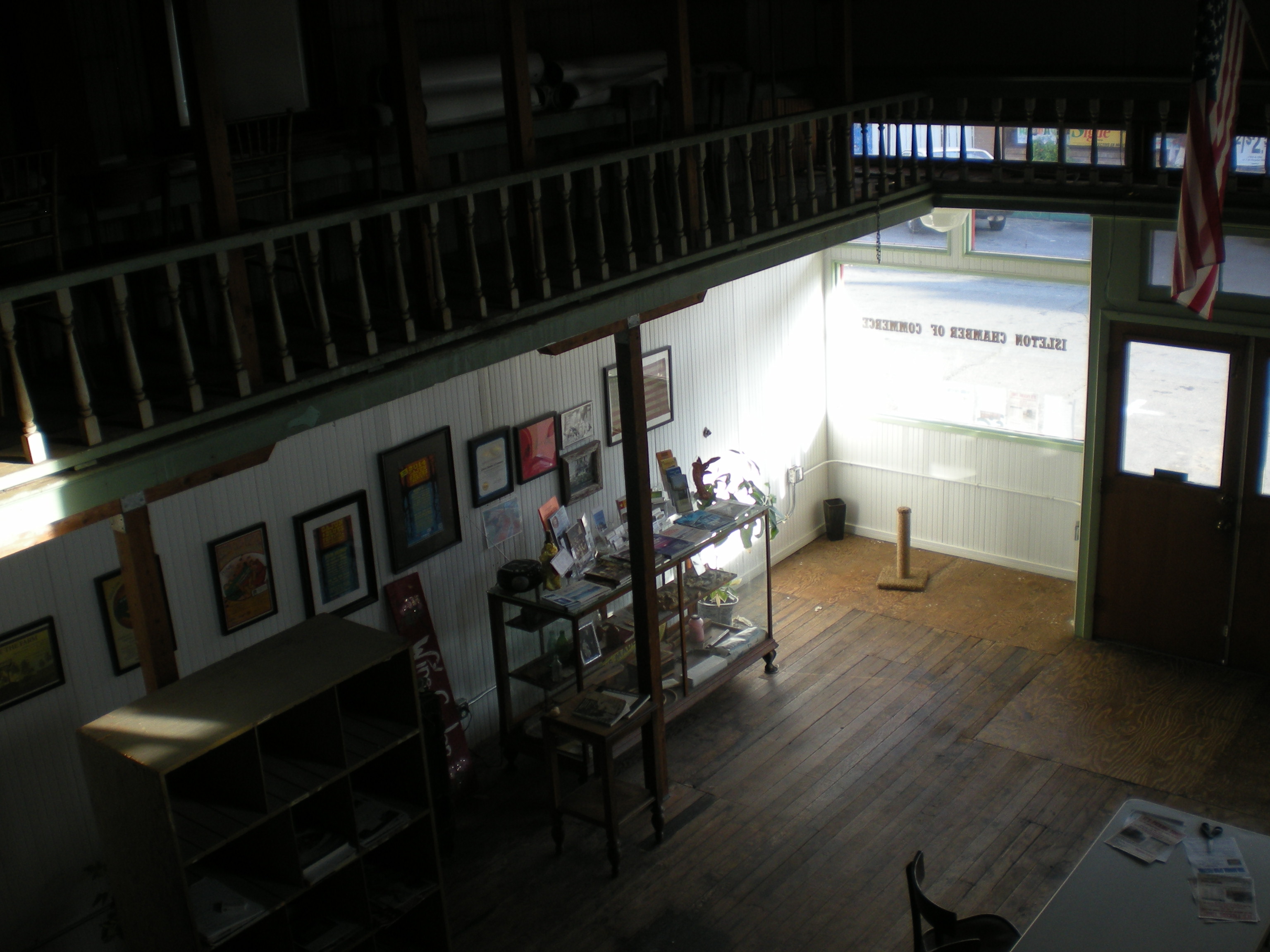 Main space taken from upper level